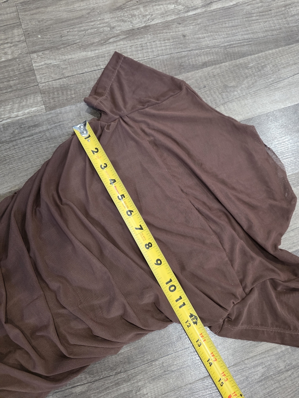 AVIDLOVE BROWN Short Mesh-Top Bodysuit in Brown Skims Shapewear Y2K Festival - Picture 6 of 10